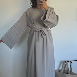 Abaya froufrou grise