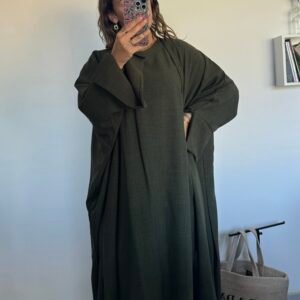 Ensemble effet lin kaki kimono & robe