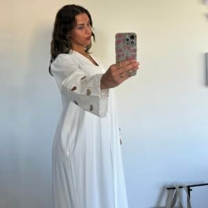 Abaya cœur blanc