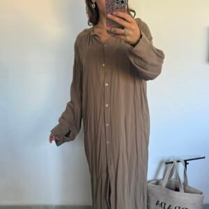 Robe gaz de coton Kamel