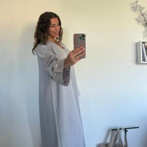 Abaya cœur grise