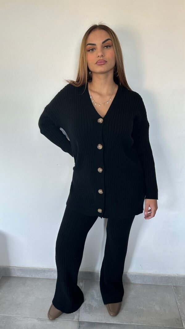 Ensemble boutons maille noir