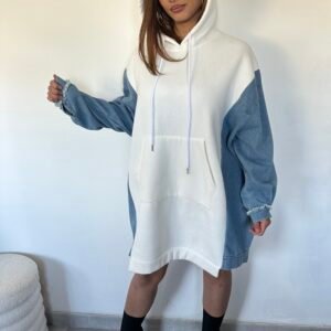 Sweat à capuche lorie blanc