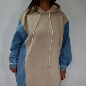 Sweat à capuche lorie beige