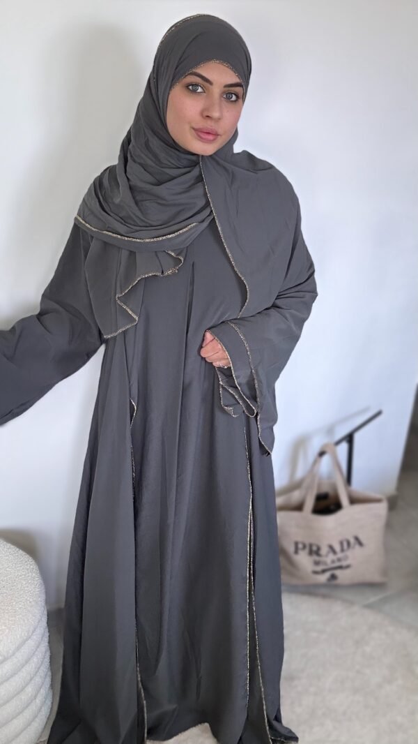 Abaya 2 pièces EMIRA - GRISE